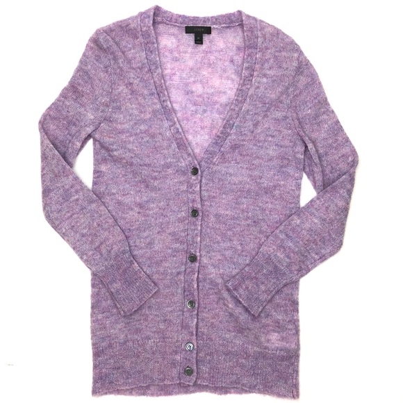 Nwot J Crew Lavender Mohair Cardigan 